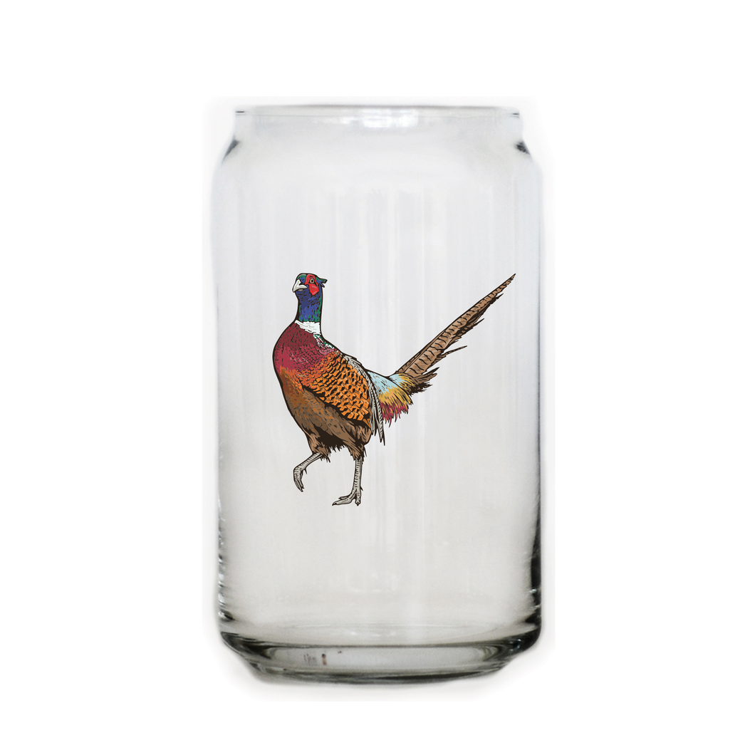 Cocky Pheasant Beer Can Glass
