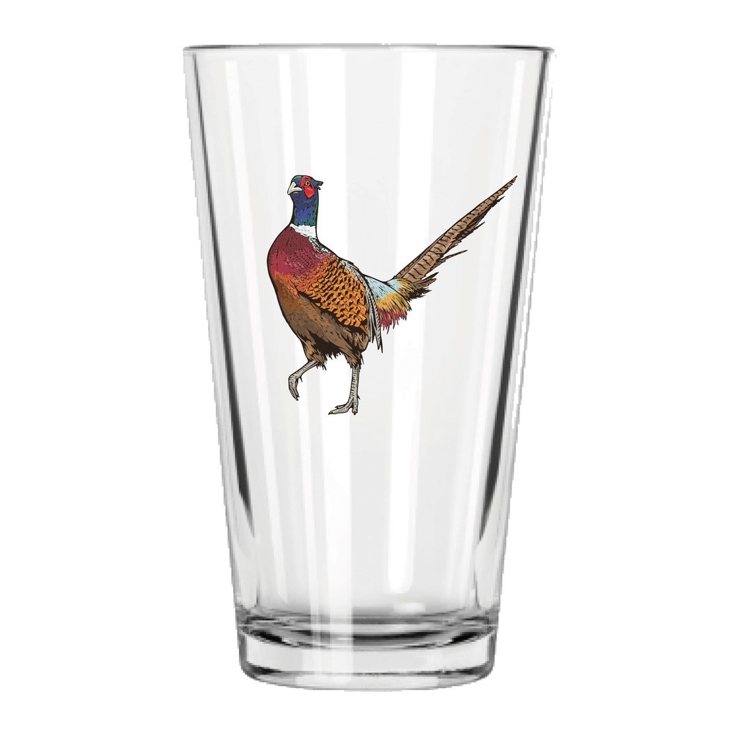 Cocky Pheasant Pint Glass