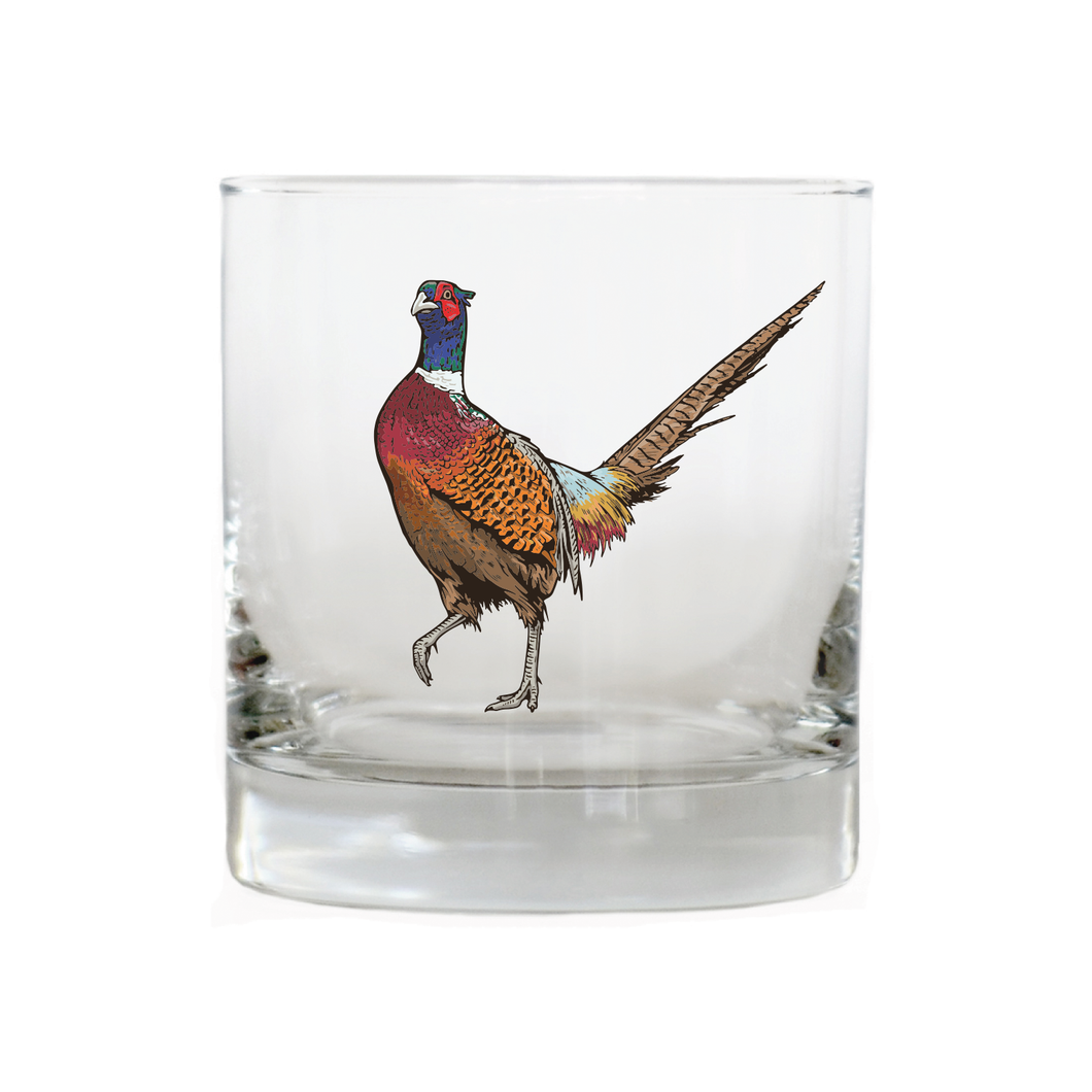 Cocky Pheasant Whiskey Glass