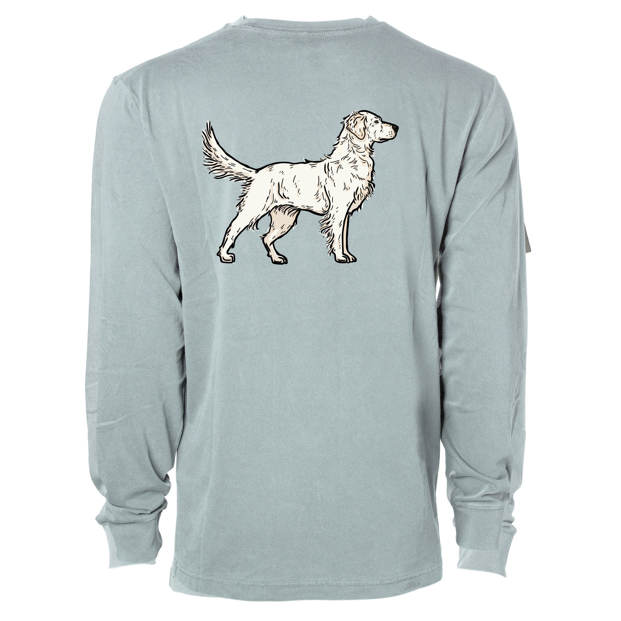 Colorful Bbq Sticker Golden Retriever Long Sleeve Shirt | Bird Dog of the Day