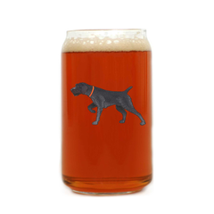 Deutsch-Drahthaar Beer Can Glass