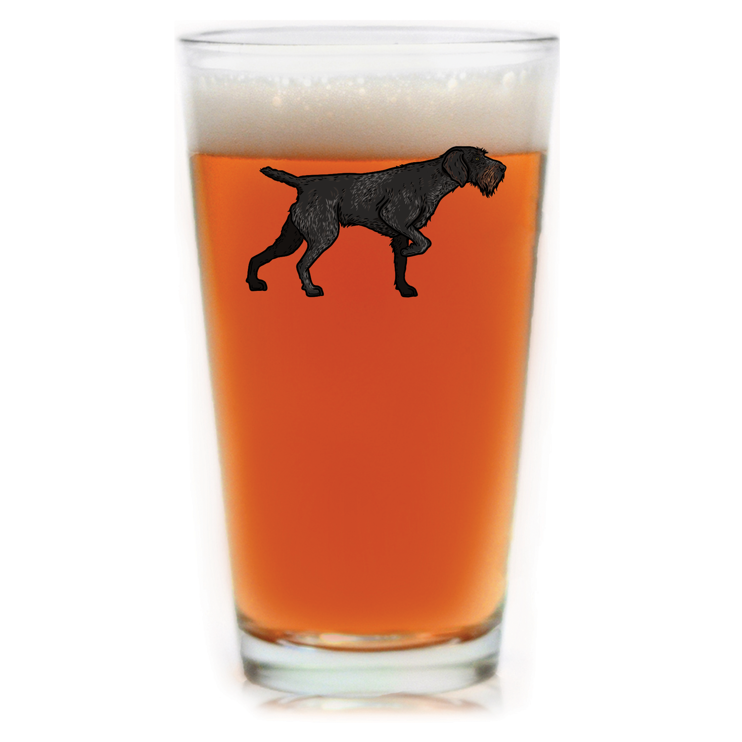 Deutsch Drahthaar Pint Glass