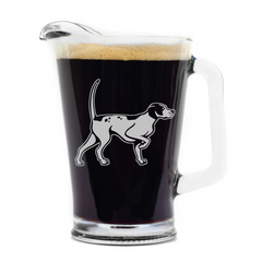 English Pointer Glass Pitcher