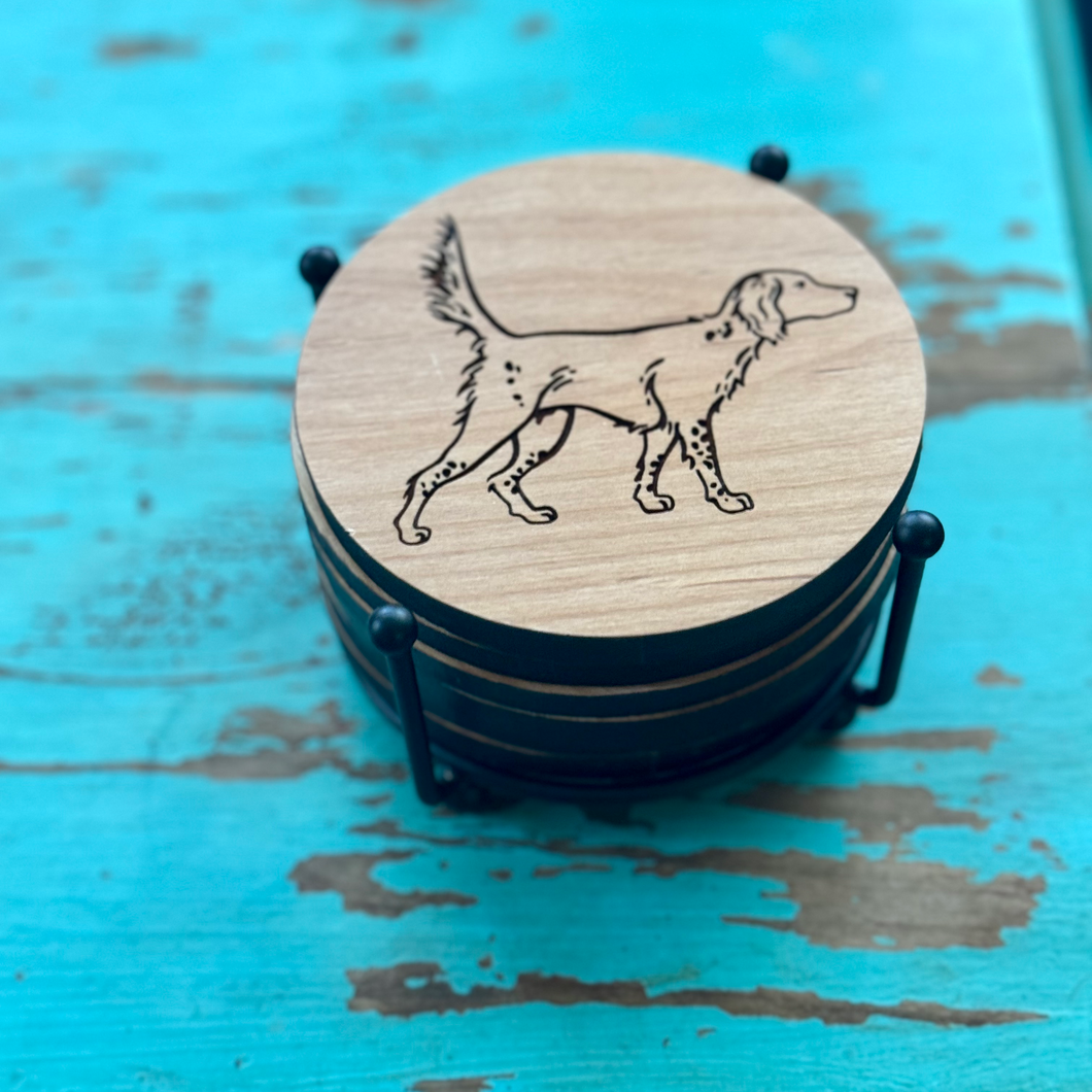 English Setter Coaster Set