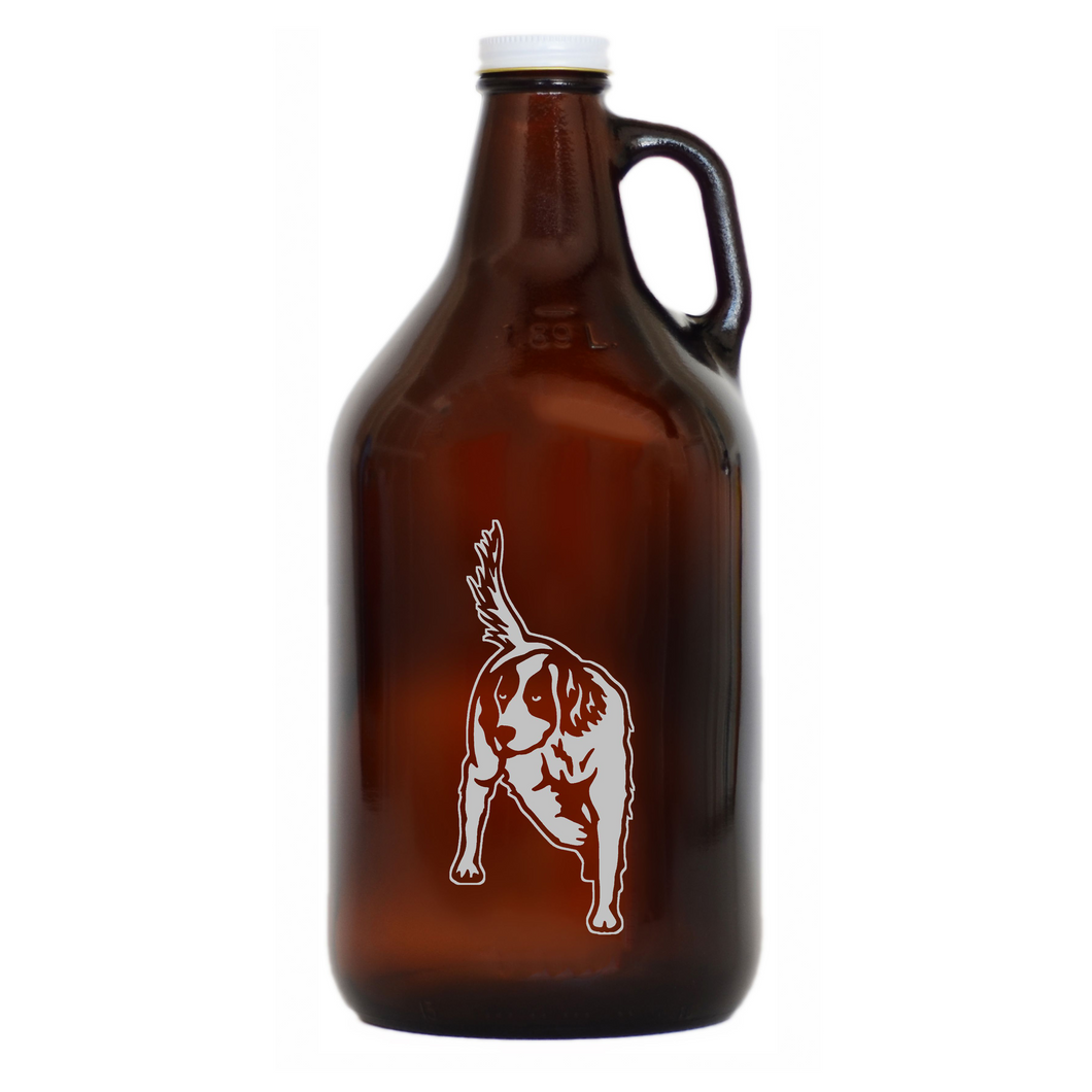 English Setter Glass Growler