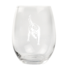 English Setter Stemless Wine Glass