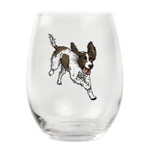 Load image into Gallery viewer, English Springer Spaniel Stemless Wine Glass
