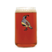Load image into Gallery viewer, Gambel&#39;s Quail Beer Can Glass
