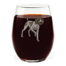 Load image into Gallery viewer, German Wirehair Stemless Wine Glass
