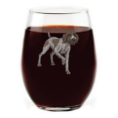 German Wirehair Stemless Wine Glass