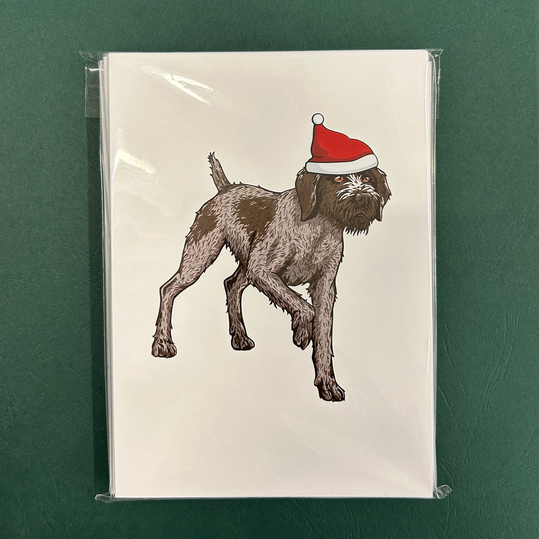 German Wirehaired Pointer Christmas Cards - Set of 12