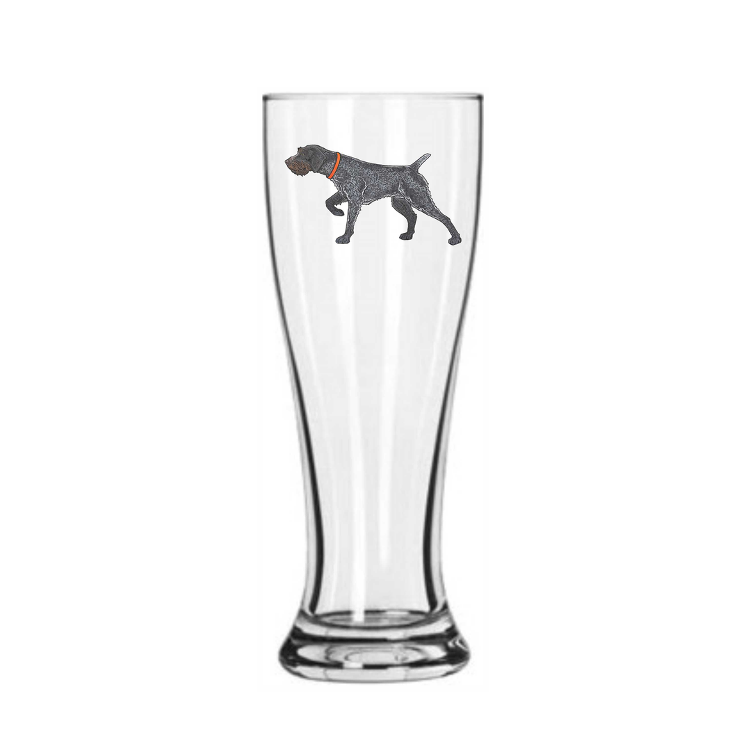 German Wirehaired Pointer Pilsner Glass