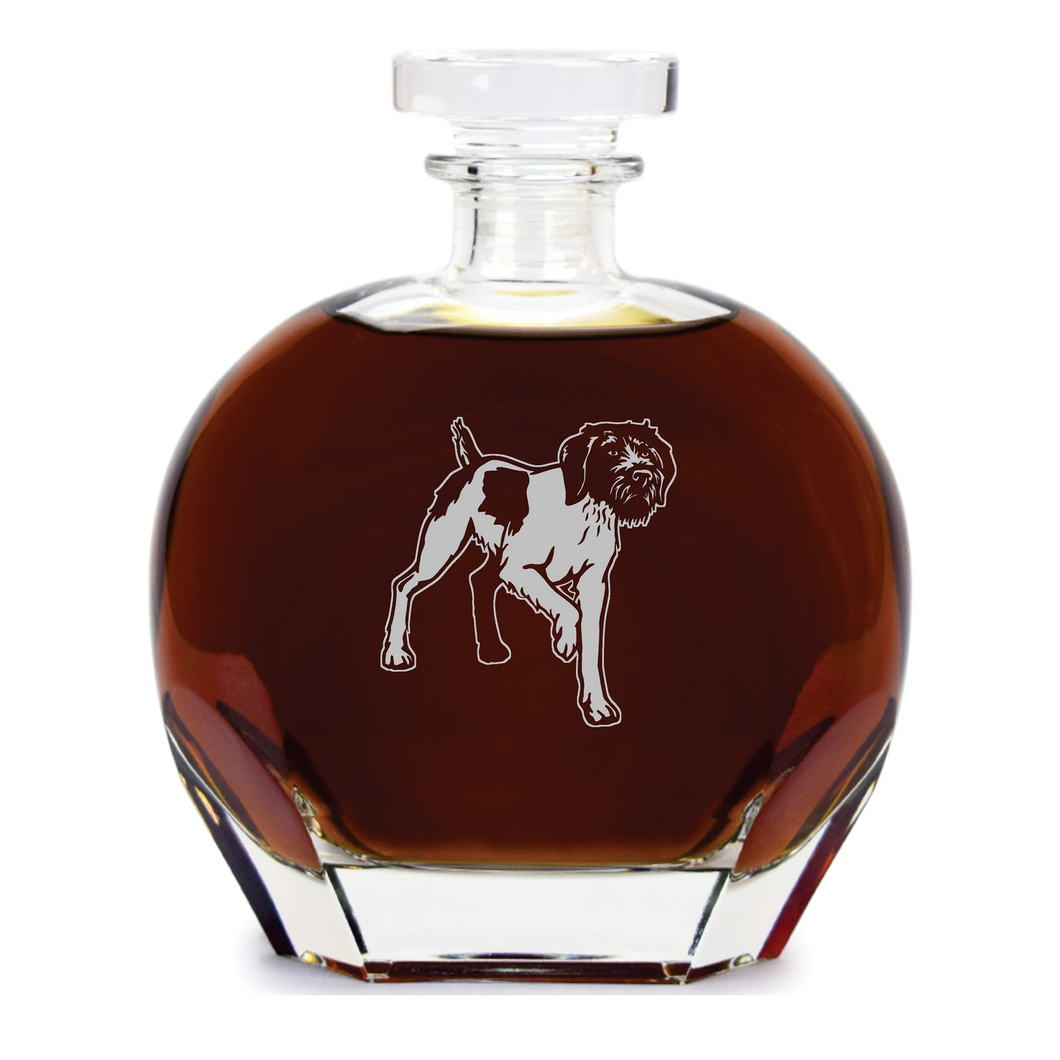 German Wirehaired Pointer Whiskey Decanter