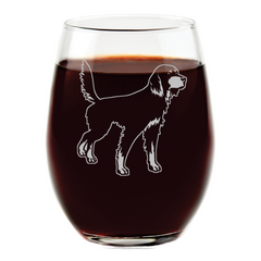 Gordon Setter Stemless Wine Glass
