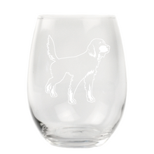Load image into Gallery viewer, Gordon Setter Stemless Wine Glass
