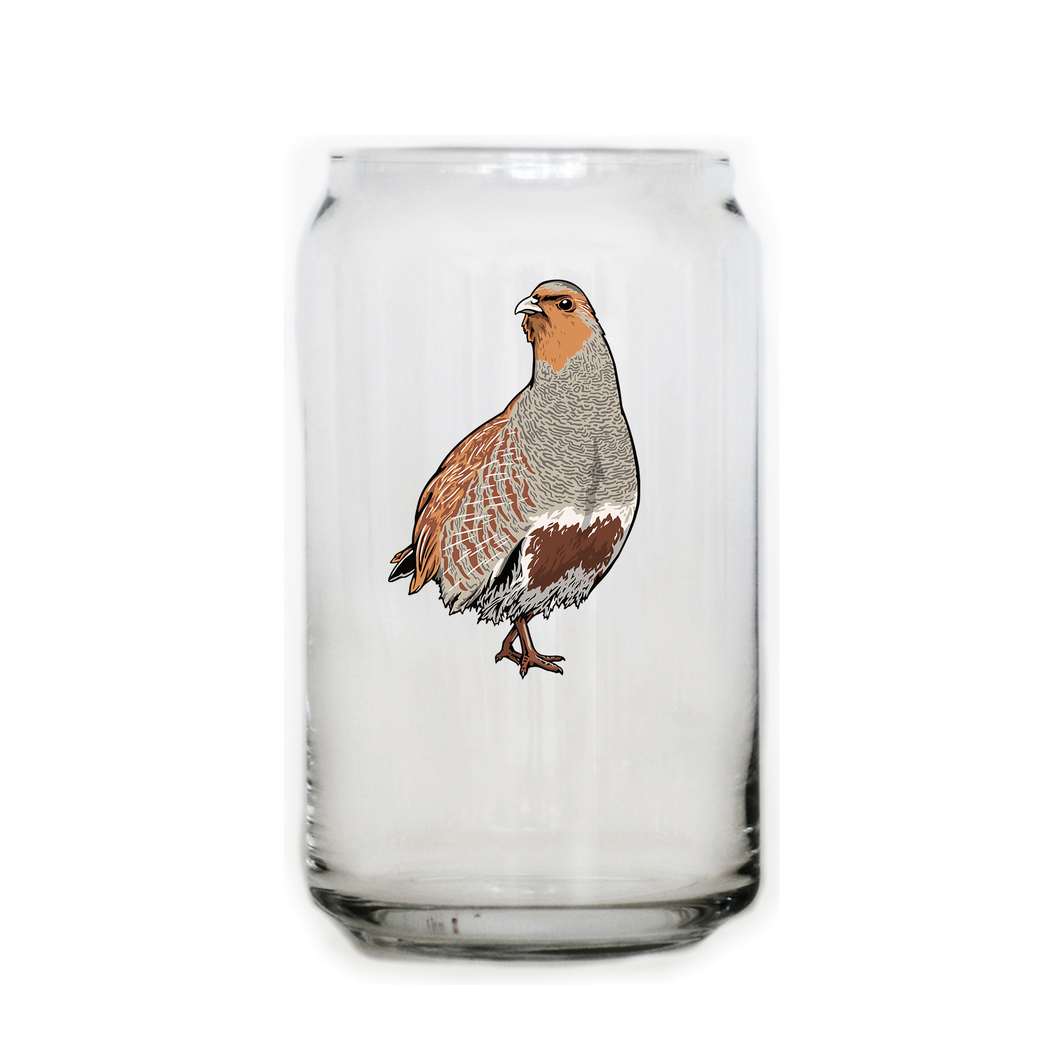 Hungarian Partridge Beer Can Glass