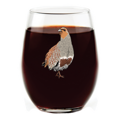Hungarian Partridge Stemless Wine Glass