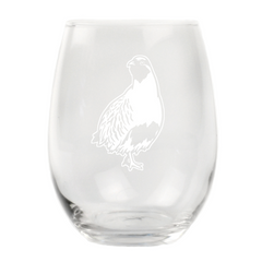 Hungarian Partridge Stemless Wine Glass