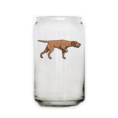 Hungarian Wirehaired Vizsla Beer Can Glass
