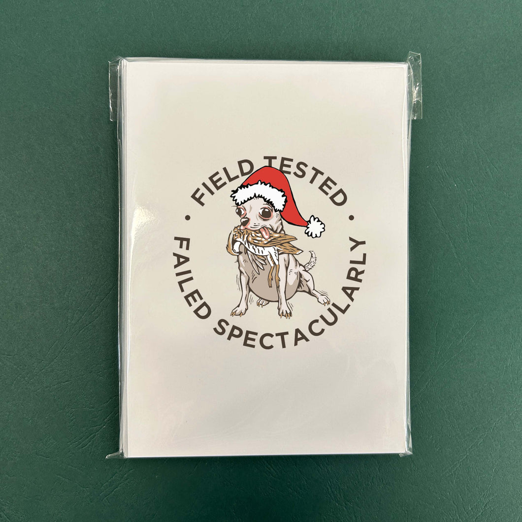 Hunting Chihuahua Christmas Cards - Set of 12