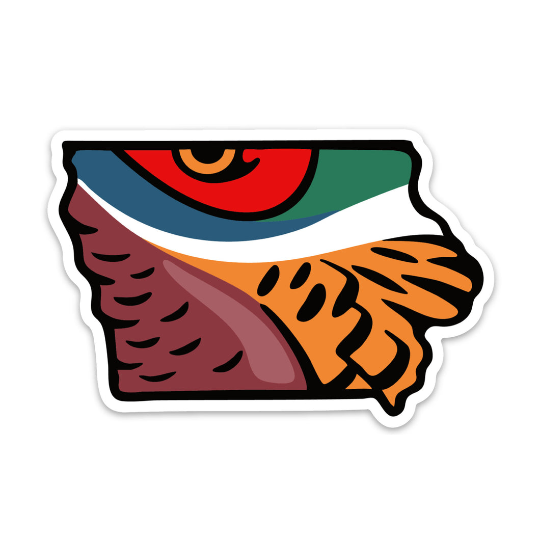 Iowa Pheasant Decal Sticker