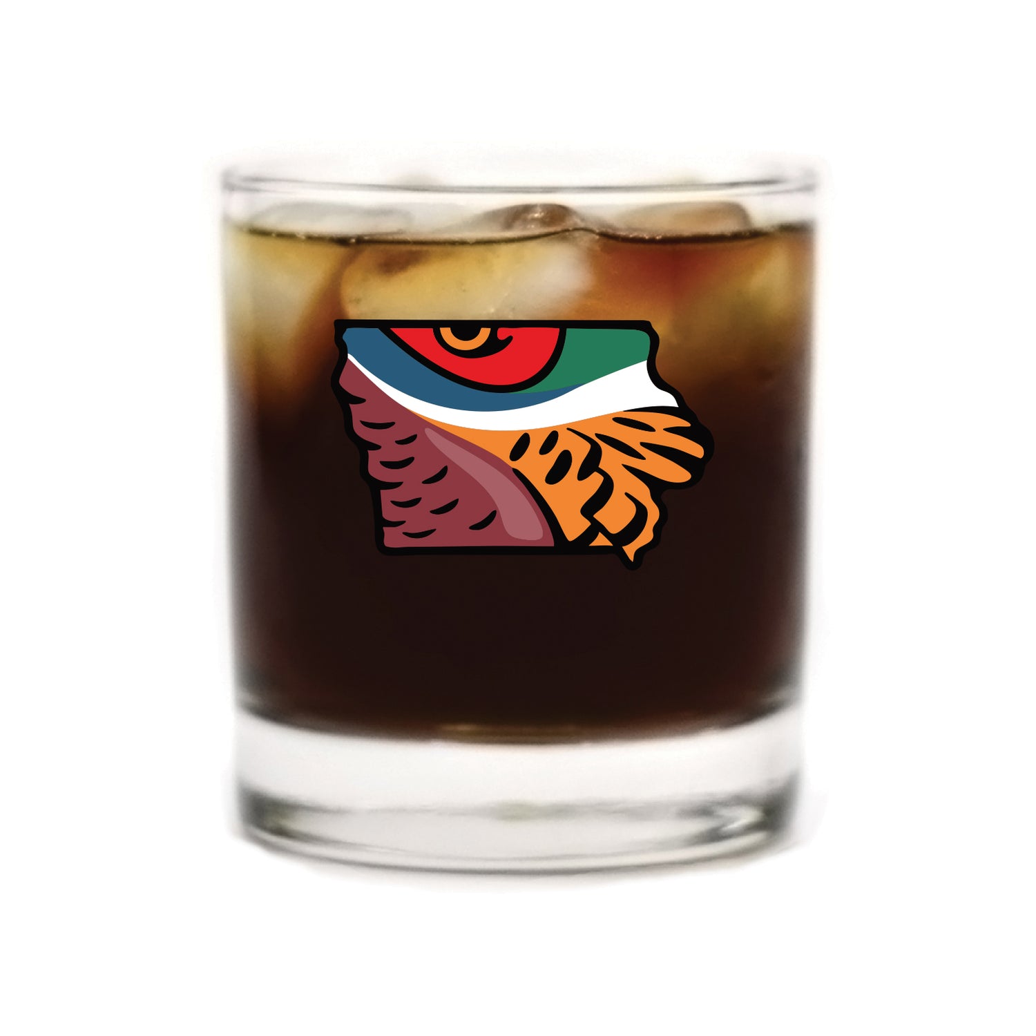 Iowa Pheasant Whiskey Glass