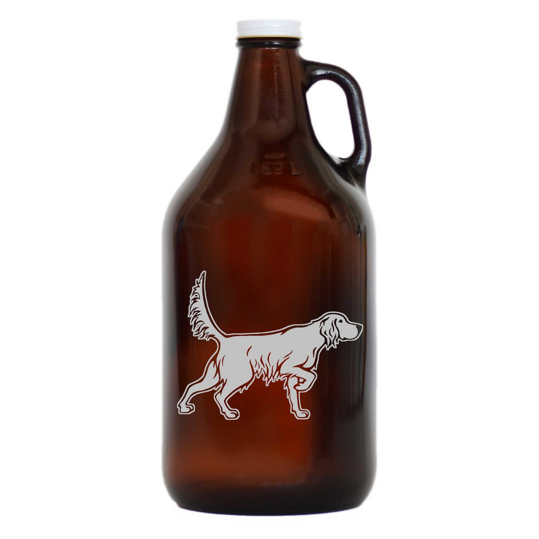 Irish Setter Glass Growler