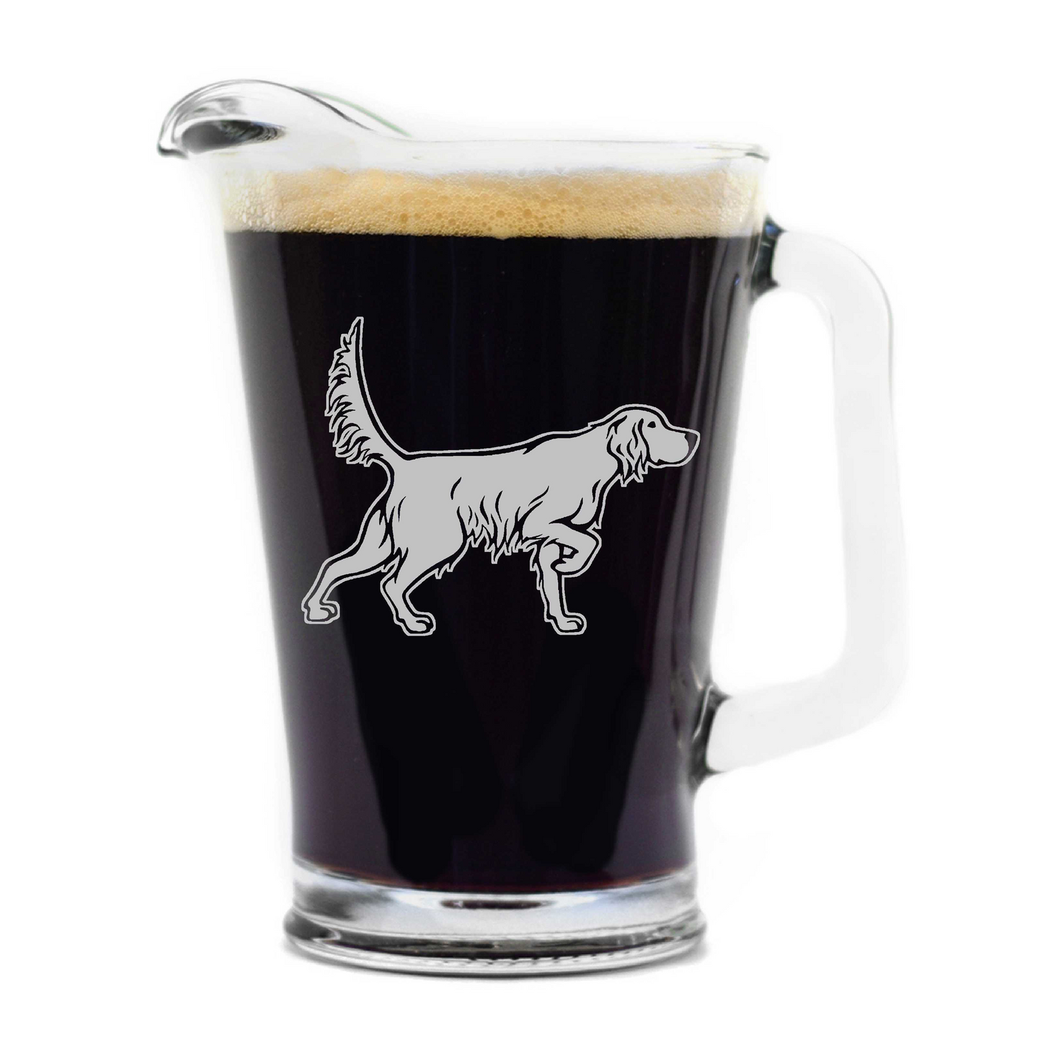Irish Setter Glass Pitcher