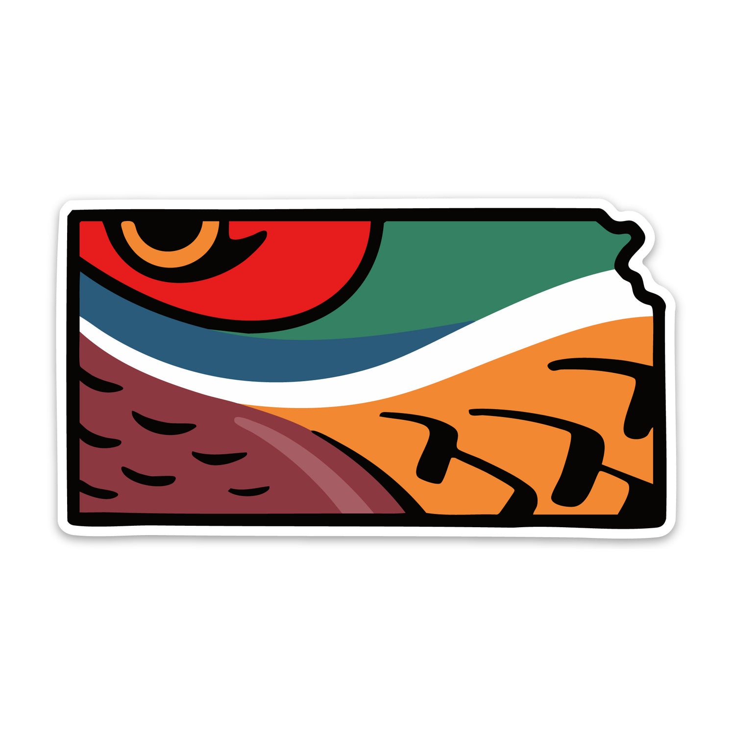 Kansas Pheasant Decal Sticker