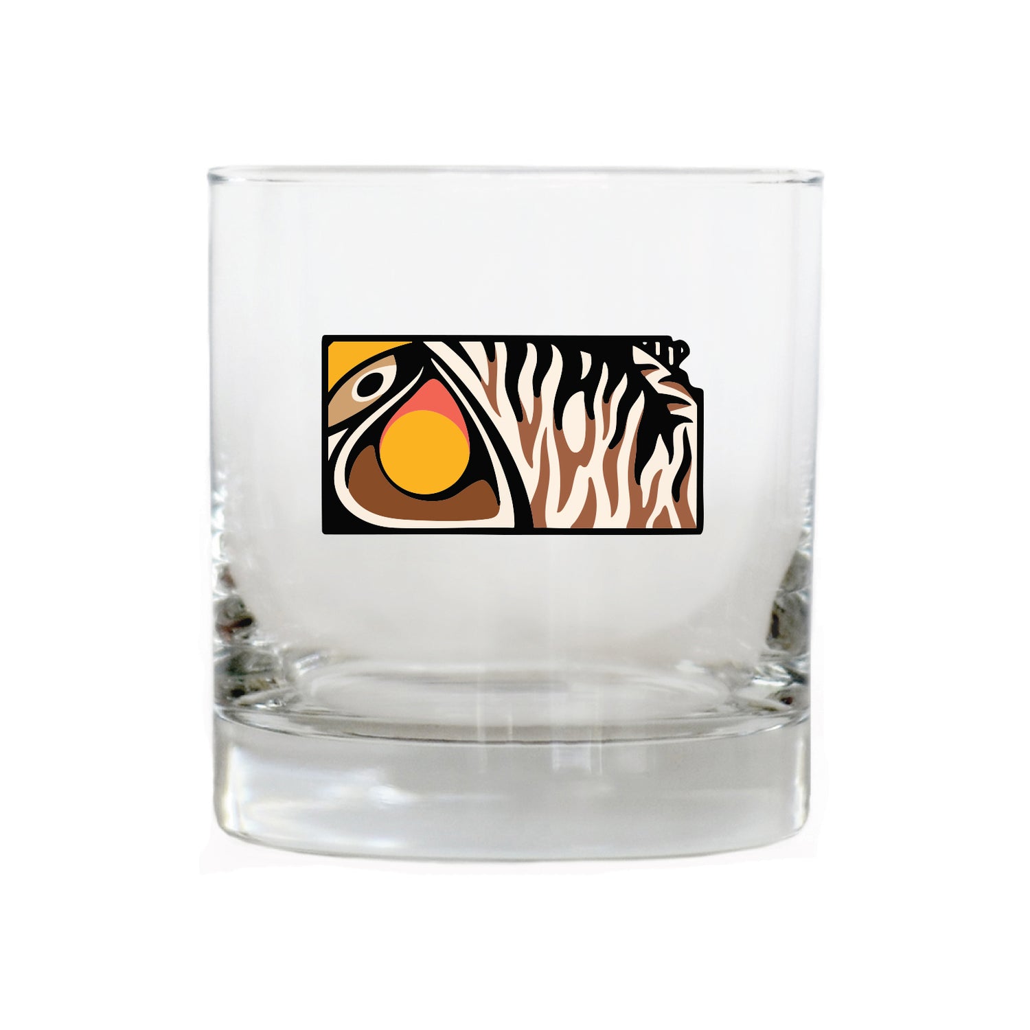 Kansas Prairie Chicken Whiskey Glass