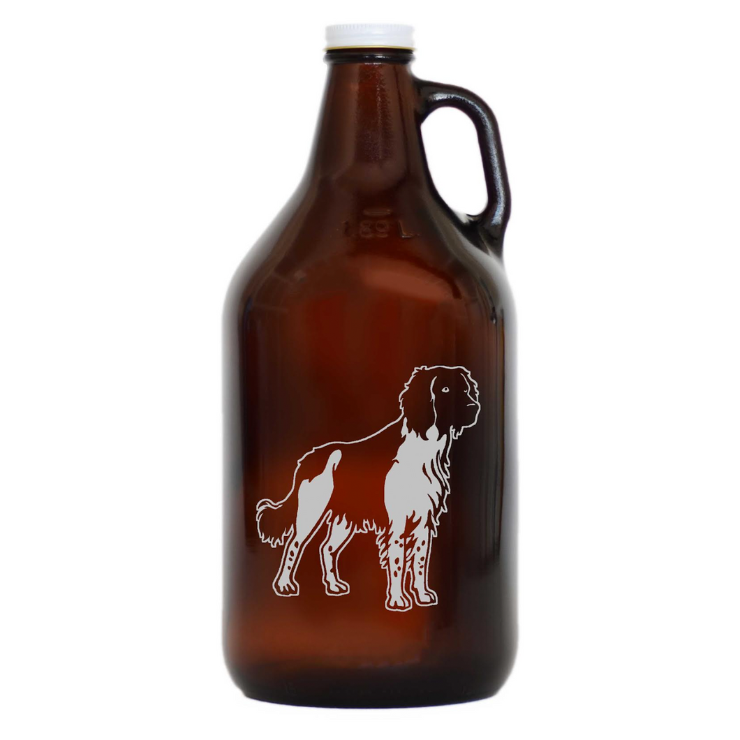 Large Münsterländer Glass Growler