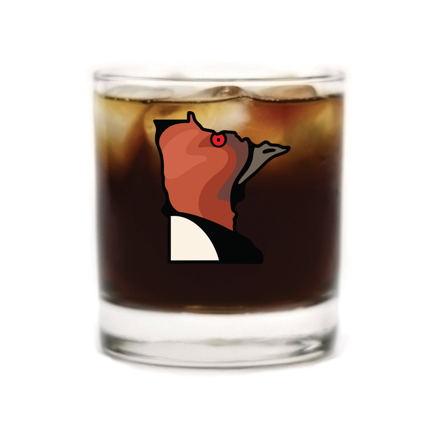 Minnesota Canvasback Whiskey Glass