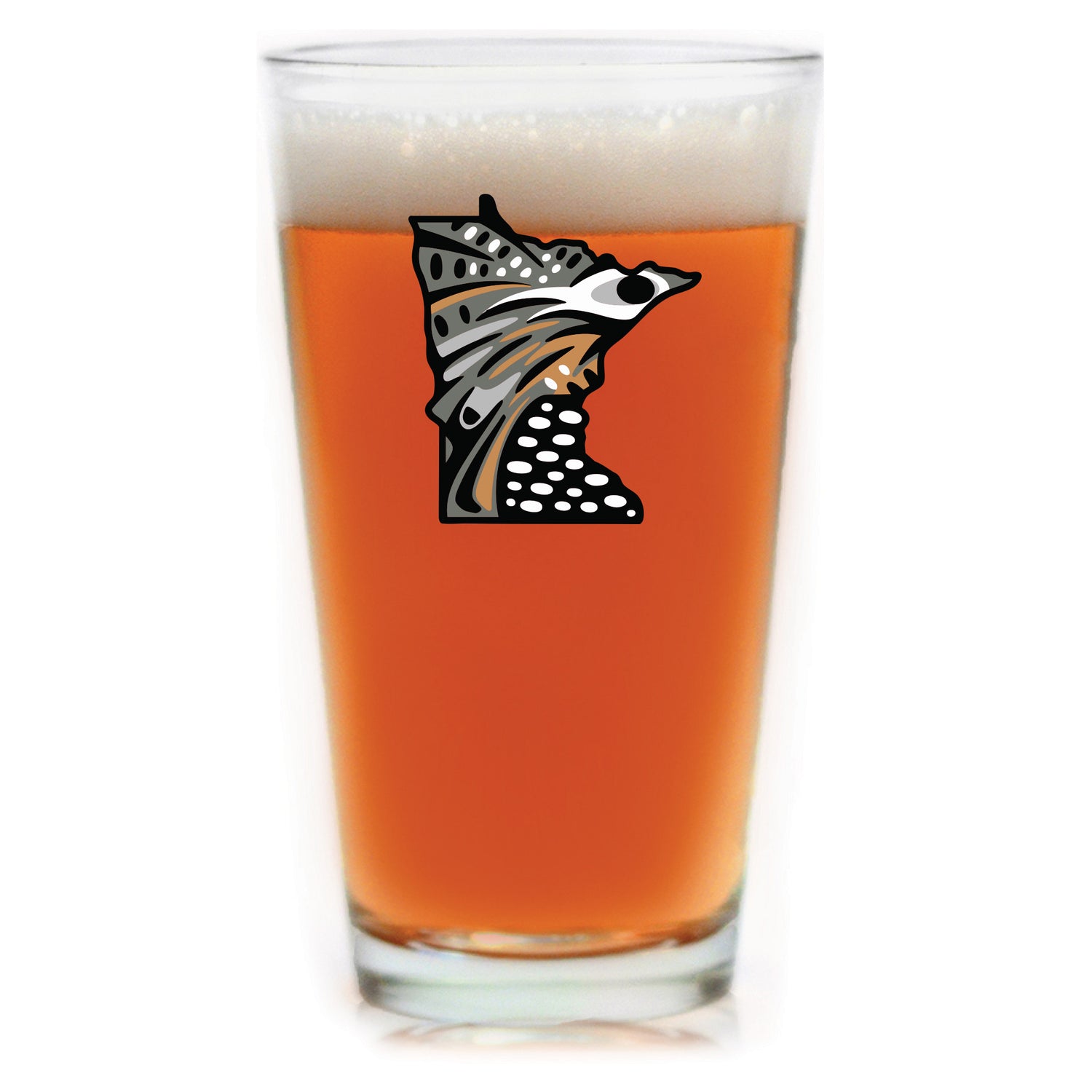 Minnesota Ruffed Grouse Pint Glass