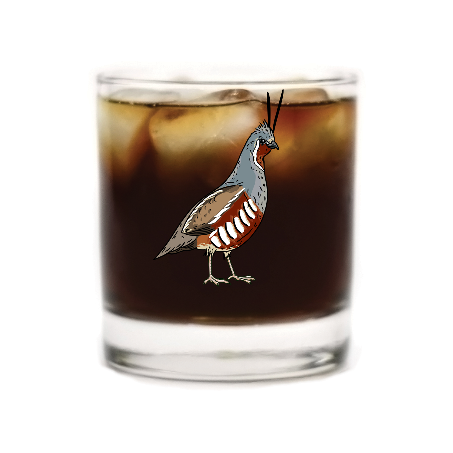 Mountain Quail Whiskey Glass