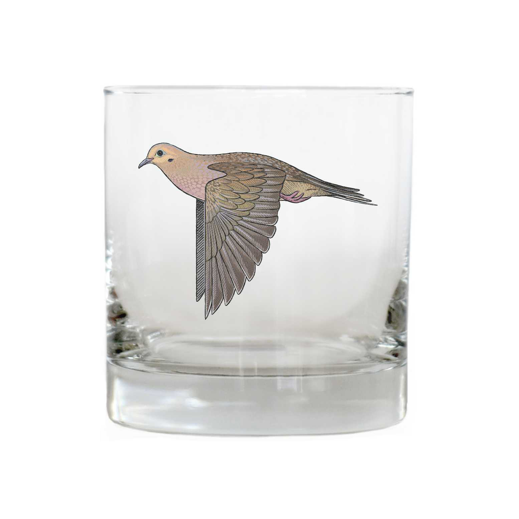 Mourning Dove Whiskey Glass