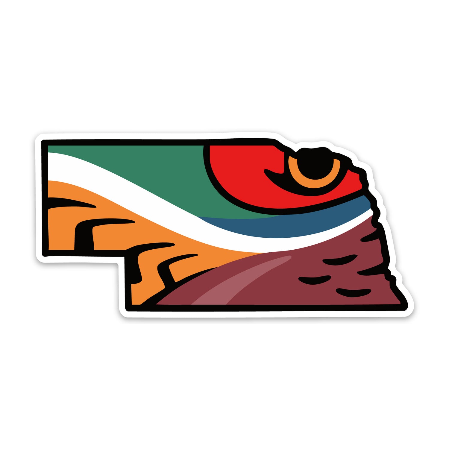 Nebraska Pheasant Decal Sticker