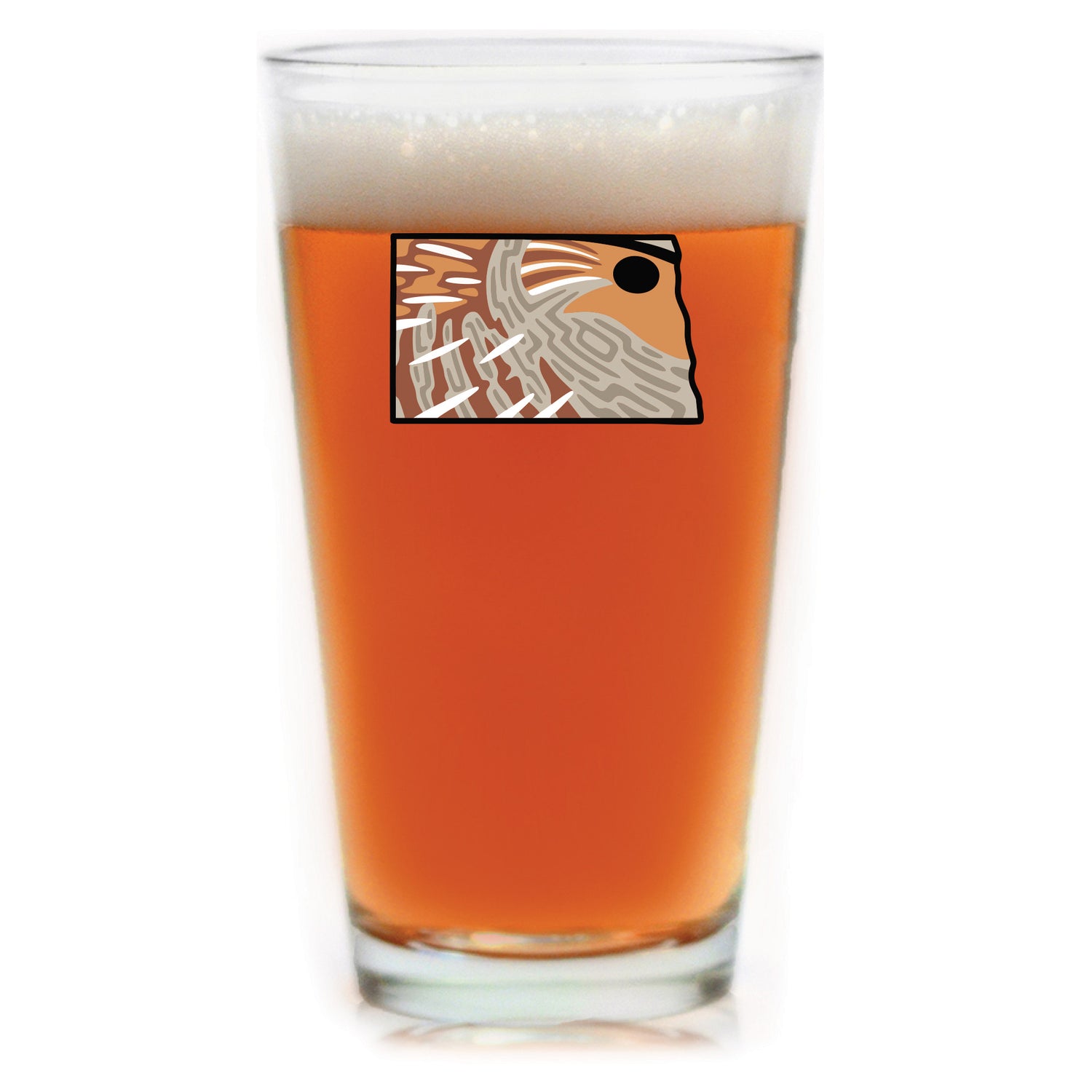 North Dakota Hungarian Partridge Pint Glass