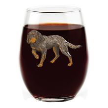 Load image into Gallery viewer, Picardy Spaniel Stemless Wine Glass
