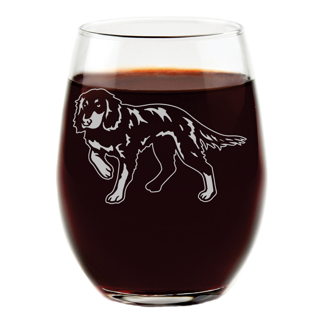 Picardy Spaniel Stemless Wine Glass