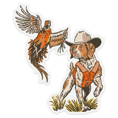 Pointing West Decal Sticker