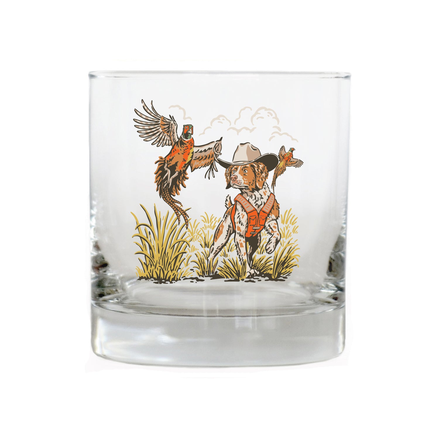 Pointing West Whiskey Glass