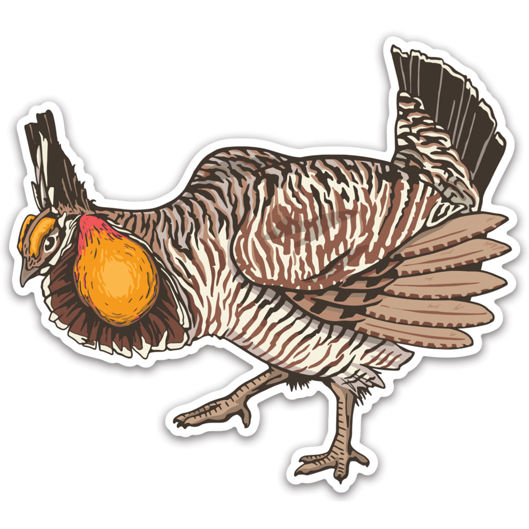 Prairie Chicken Icon Prairie Chicken Decal Sticker | Bird Dog of the Day
