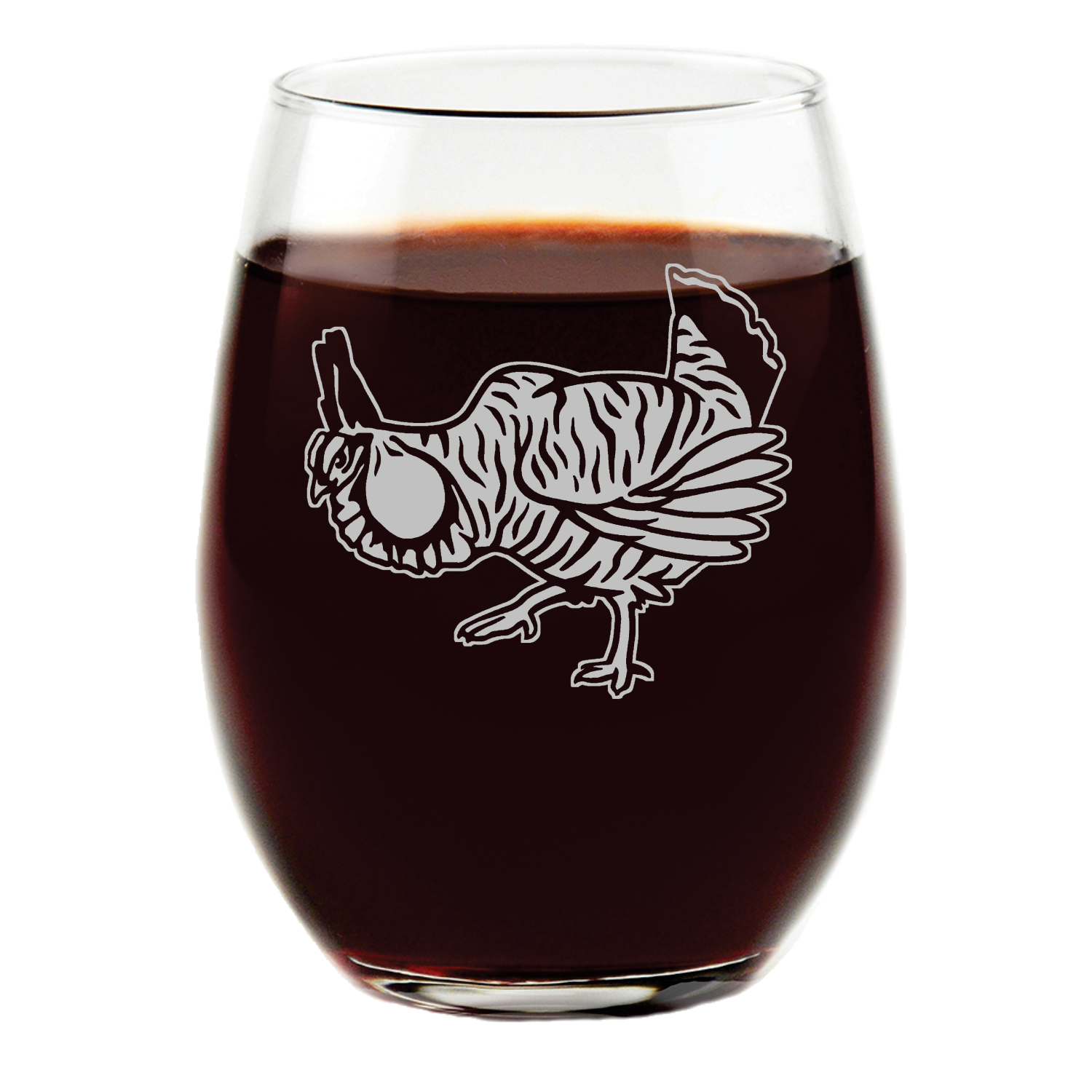 Prairie Chicken Stemless Wine Glass
