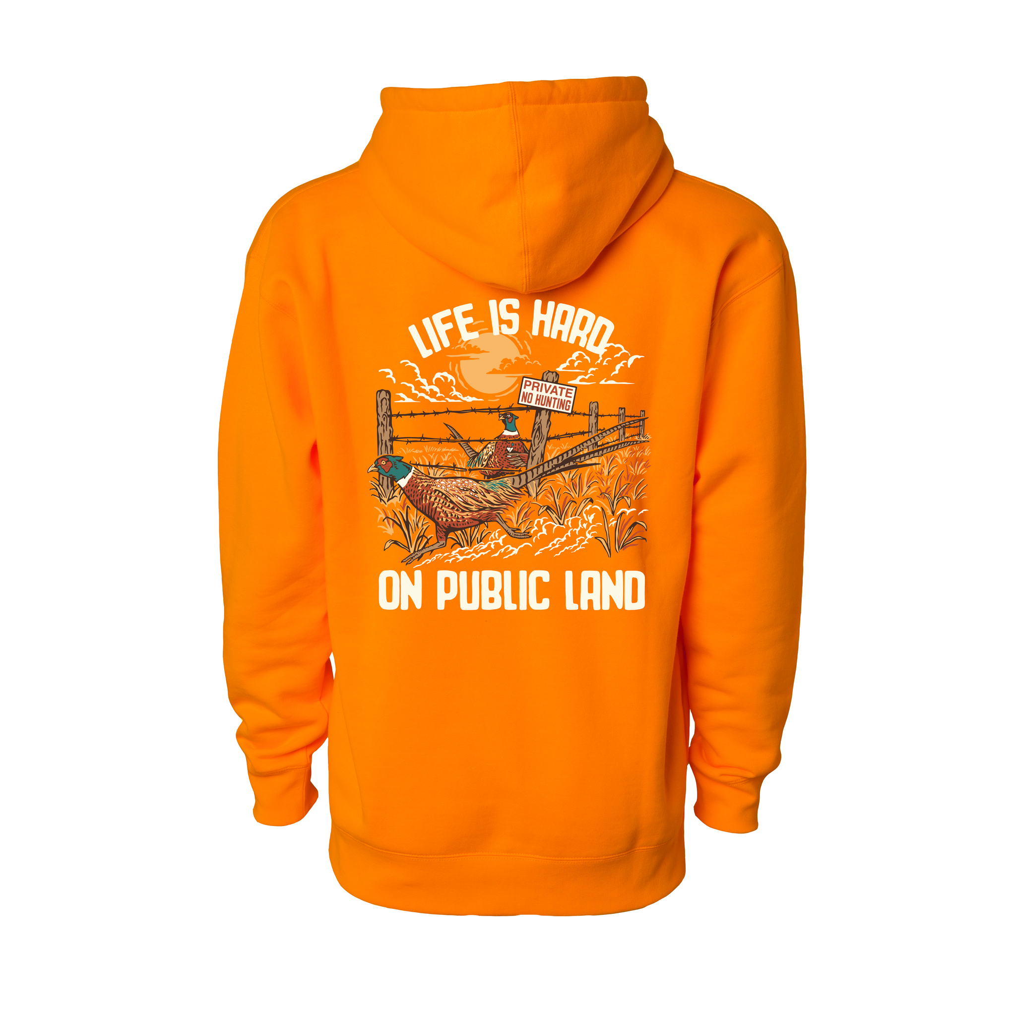 趣味 hondy BIRD LAND PRESS 16 Public Land Pheasant Hunting Hoodie | Bird Dog of the Day