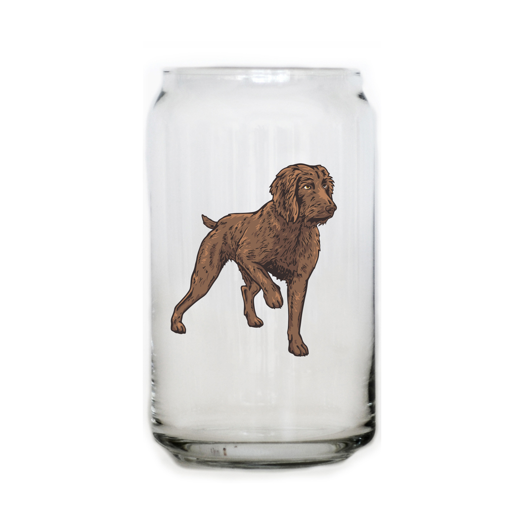 Pudelpointer Beer Can Glass