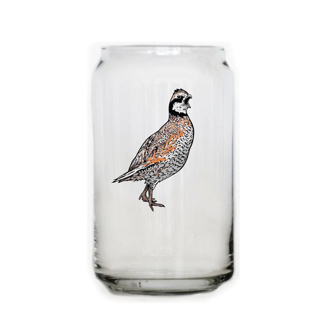 Quail Call Beer Can Glass