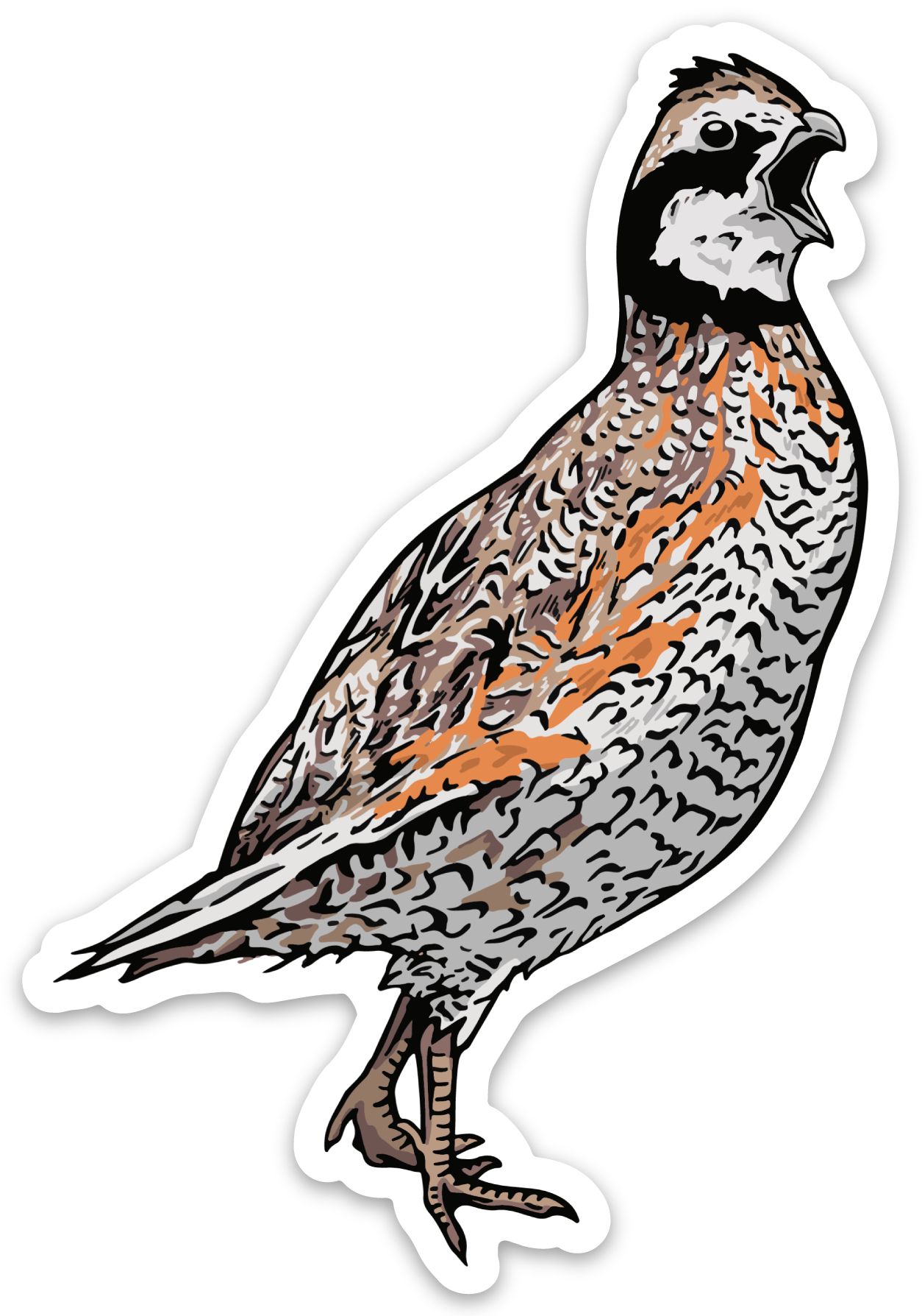 Quail Call Decal Sticker