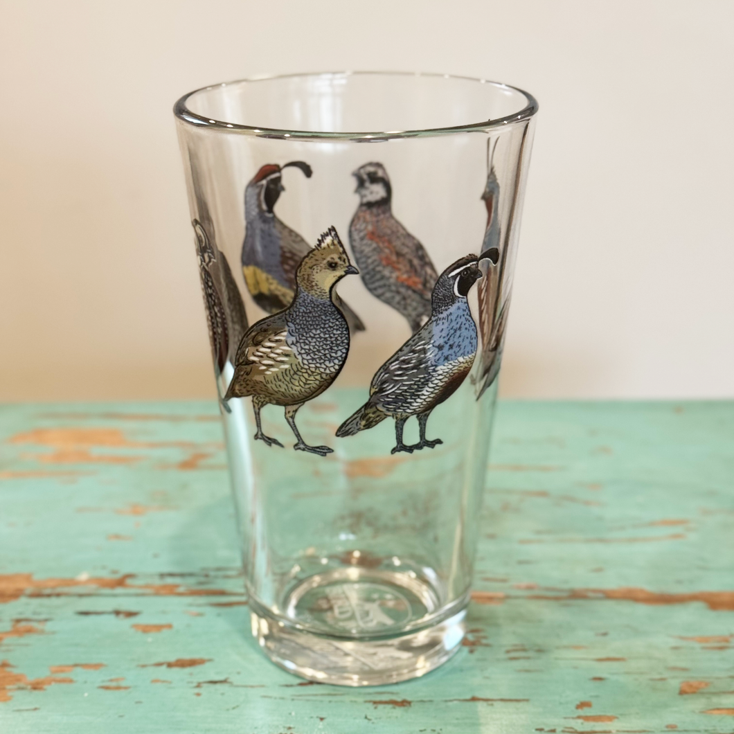 Quail Pint Glass