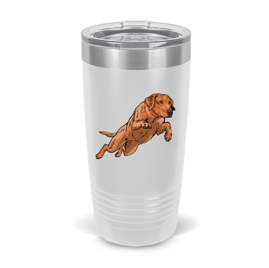 Black Lab and Duck 20 oz insulated tumbler with lid and straw