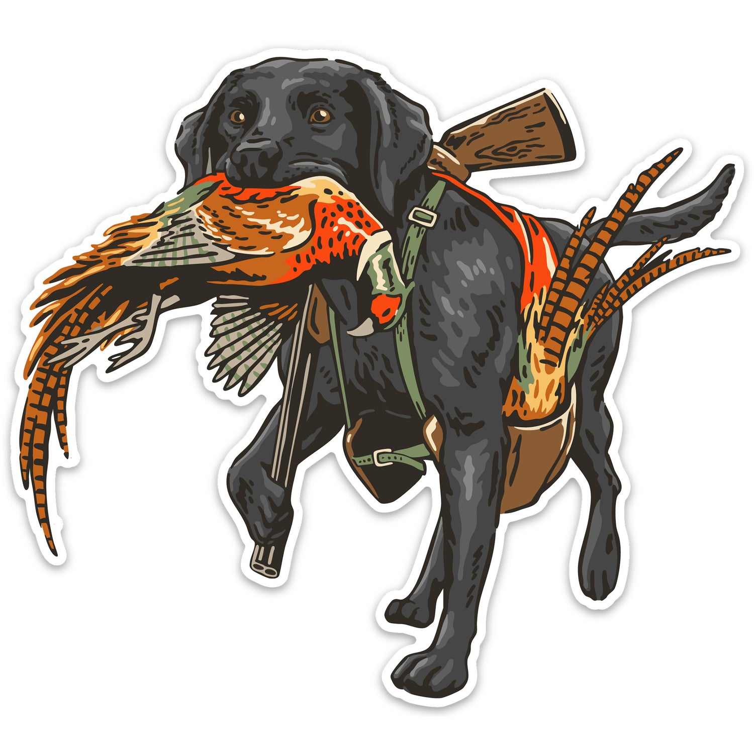 Rooster Retriever Decal Sticker